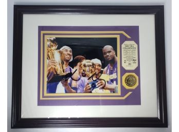 Kobe Bryant, Shaquille O'neal Photo (autographed By Kobe In Ink) With Authentication