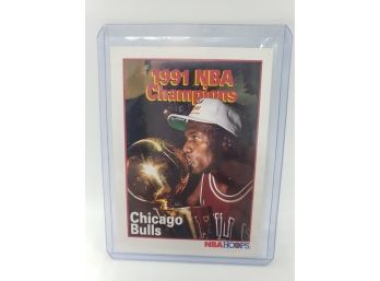 Chicago Bulls NBA Hoops NBA Champions Card (1991) #543