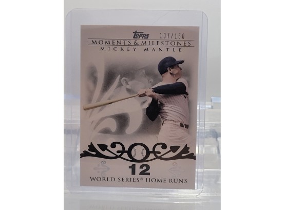 2008 TOPPS MOMENTS & MILESTONES - MICKEY MANTLE_ 12 World Series Home Runs # 4 107/150