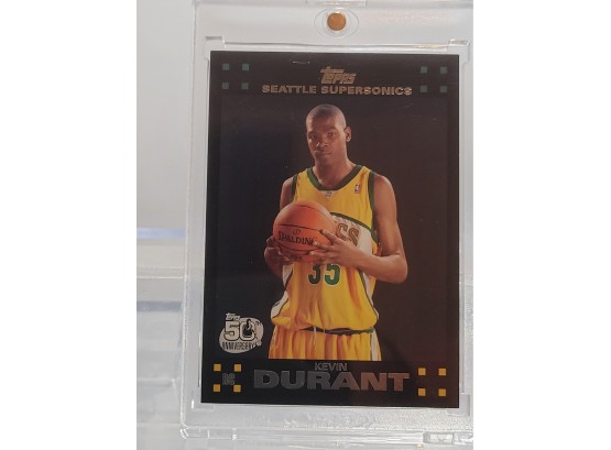 2007 -08 TOPPS KEVIN DURANT ROOKIE # 112 / MINT RC BLACK BORDER