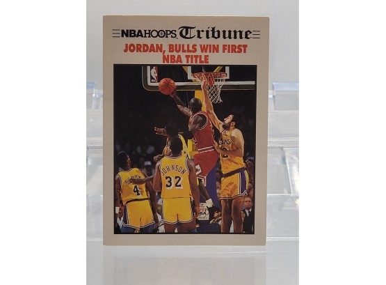 Michael Jordan Basketball Card Bulls Win First NBA Title Game 5 1991 Finals # 542