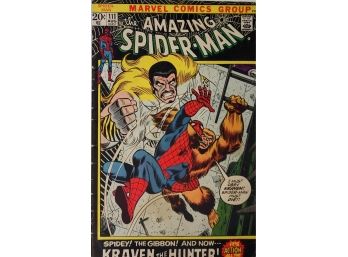 Amazing Spider-man (111, Aug 1972) 'gibbon/kraven The Hunter' Marvel Comic Book