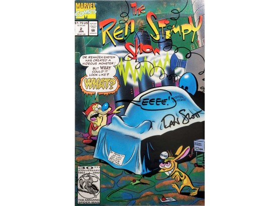 1992 The Ren And Stimpy Show #2 Marvel Comics / Mint Condition Signed By The Writer Dan Slott