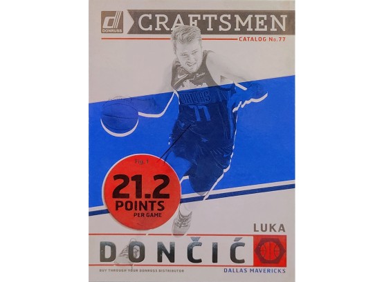LUKA DONCIC 2019-20 Panini Donruss  Craftsman Press Proof #7 SSP Mavericks Rare