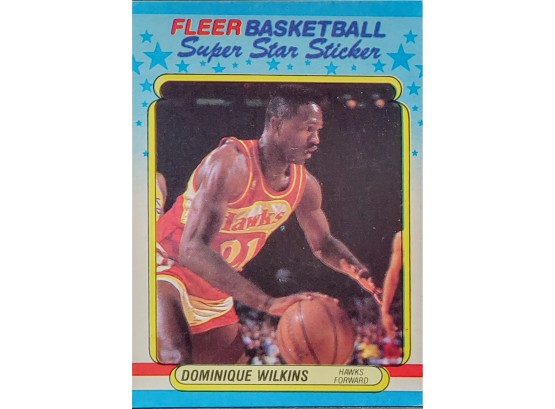 DOMINIQUE WILKINS 1988 Fleer Sticker #11