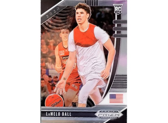 2020-21 Panini Prizm Draft Picks LAMELO BALL RC Rookie Base Card No 43