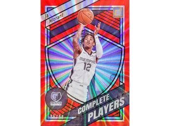 Ja Morant Complete Players Red Laser 95/99 Mint Codition / RARE Card