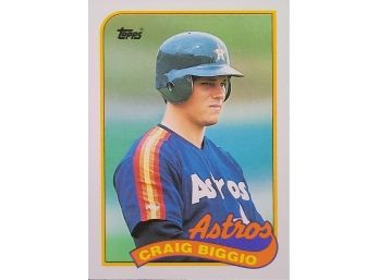 Craig Biggio 1989 Topps Baseball Rookie Card #49- MINT
