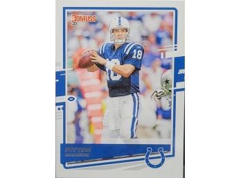 Peyton Manning 2020 Donruss Football NFL Base Card #125 Indianapolis Colts HOF