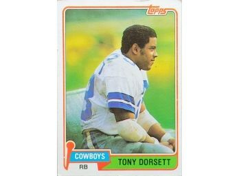 1981 Topps NFL Football Card #500, TONY DORSETT, Dallas Cowboys