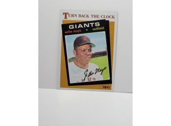 Willie Mays Turn Back The Clock. 1986 Topps Baseball Card #403