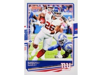 2020 Donruss Football # 184 Saquon Barkley New York Giants Official NFL Trading Card