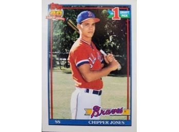 Topps 1991 Chipper Jones Atlanta Braves #333 Baseball Card Mint Condition Gem!