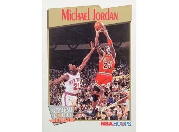 1991-92 HOOPS MICHAEL JORDAN BULLS SUPREME COURT #455 NBA BASKETBALL CARD