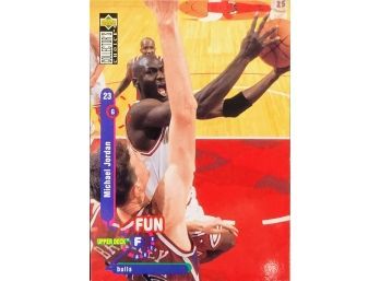 1995-96 Upper Deck Michael Jordan Collectors Choice Fun Facts European/German Basketball Card #169