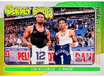 Zion Williamson & Ja Morant Jersey Swap 2021 NBA Hoops #10/  Mint!!!!