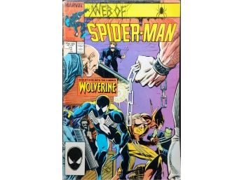 WEB OF SPIDER-MAN #29 (1987) Marvel Comics BLACK COSTUME W/ Wolverine