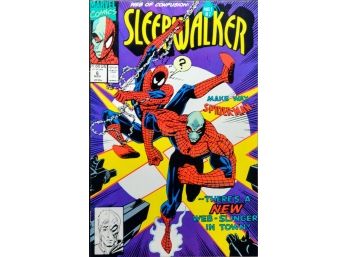 Make Way Spidey ! ( Sleepwalker #6 ) Bret Blevins - Cover Art ( Marvel Comic )
