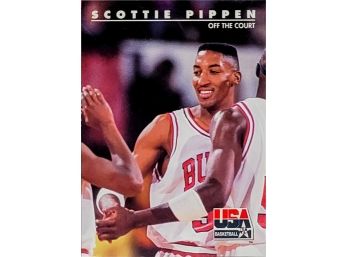 Scottie Pippen Basketball Card (Chicago Bulls, Team USA) 1992 Skybox #68