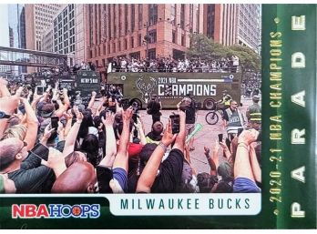 2021-2022 Nba Hoops Championship Parade Milwaukee Bucks 100sp