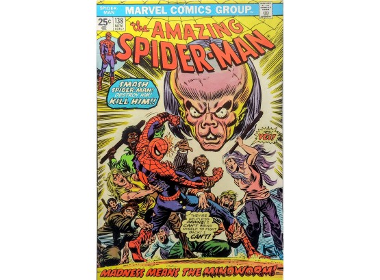 Amazing Spider-man #138 1974- 1st Mindworm- Bronze Age VG
