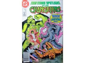 Teen Titans Spotlight # 9 On The Changeling Newsstand Edition DC Comics (1987)