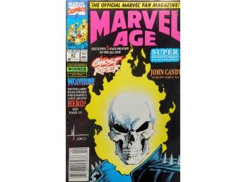 Marvel Age #87 1990 Comic Book  1st Appearance Of The New Ghost Rider!