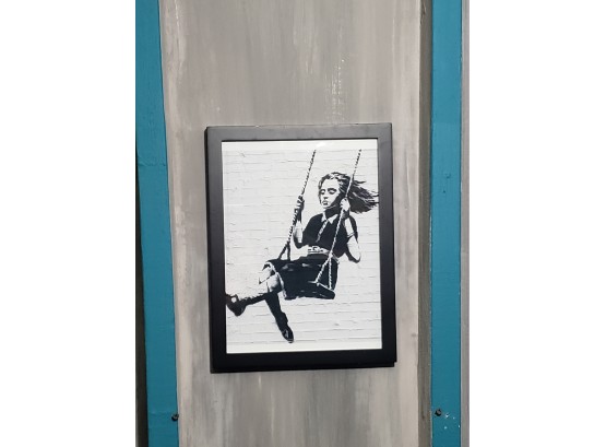 Girl On Swing Banksy Giclee Print On High Quality 235 GSM Paper Unsigned