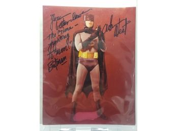 Adam West Rare 1 Of 1 Hand-signed Picture 'you Better Leave The Crime-fighting To Men!' Batman 8x10