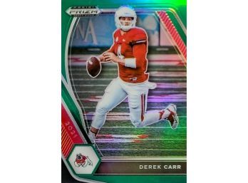 2021 Panini Prizm Draft Picks Prizms Green #14 Derek Carr Fresno State Bulldogs Football Trading Card