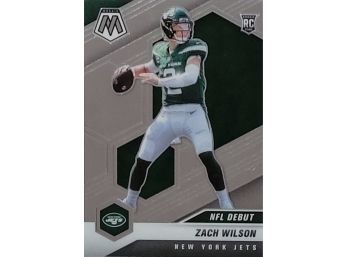 2021 MOSAIC ZACH WILSON 1ST ROOKIE CARD NFL DEBUT JETS #243 RC
