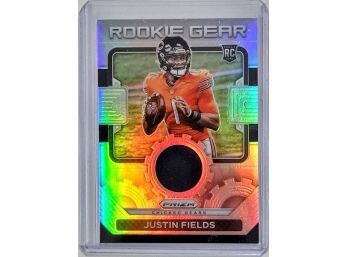 JUSTIN FIELDS 2021 Panini Prizm Silver Rookie Gear Patch BEARS RC SP RG-4