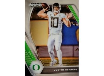 2021 Prizm Draft Picks #20 Justin Herbert - Oregon Ducks - Chargers