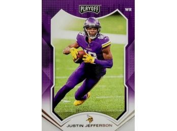 Justin Jefferson 2021 Panini Playoff Football NFL Card #146 Minnesota Vikings