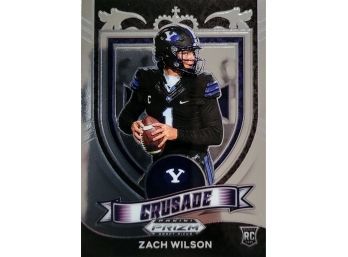 Zach Wilson 2021 Panini Prizm Draft Picks Crusade Rookie Card New York Jets RC