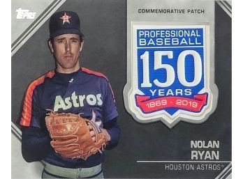 2019 Topps Update Nolan Ryan 150th Commemorative Patch Jersey AMP-NR