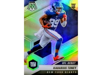 2021 Mosaic Kadarius Toney SILVER PRIZM NFL DEBUT RC #251 Giants Rookie