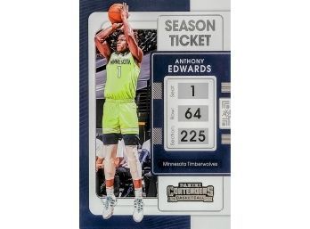 ANTHONY EDWARDS 2021-22 Contenders Season Ticket #5 Timberwolves