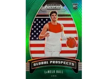 2020 Panini Prizm Draft Picks Global Prospects Green Rookie RC LaMelo Ball #98