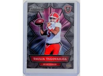 Taulia Tagovailoa SP 8/15 2022 Wild Card Alumination Collegiate Edition! RARE/MINT
