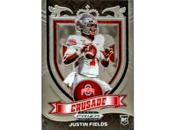 JUSTIN FIELDS 2021 Panini Prizm Draft Picks Crusade #163 Rookie Card RC Football Ohio State Buckeyes