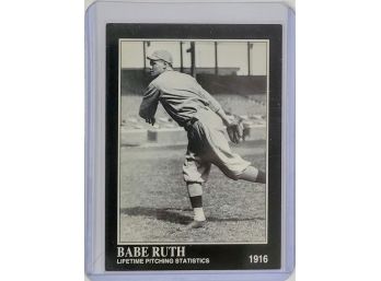 1992 Megacards Babe Ruth Collection #1 (1916 Lifetime Pitching Statistics)