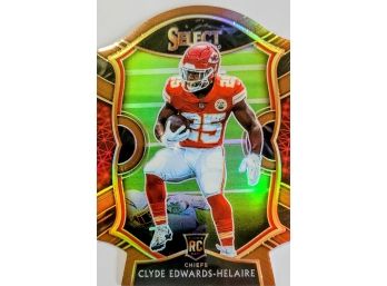 2020 Panini Select Clyde Edwards-helaire # 54 Concourse Rc Die Cut