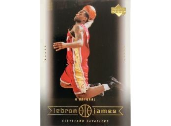 2003 Upper Deck #18 A Natural Lebron James Rookie Card - Ships In A Brand New Holder