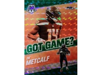 DK Metcalf 2021 Panini Mosaic Got Game Green Mosaic Prizm SP #GG-16 Seahawks NFL