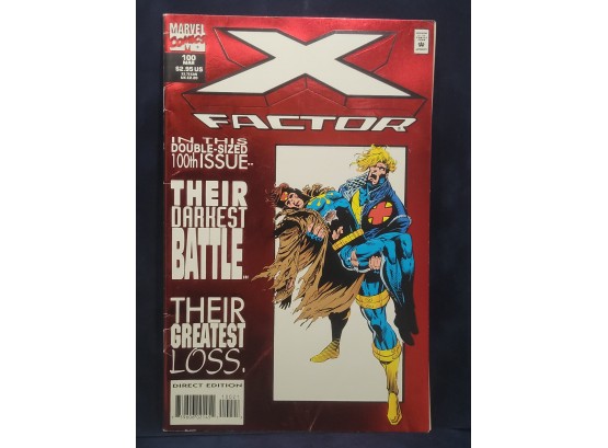 X-FACTOR # 100 Double Size Red Foil CVR (1994) Marvel Comics 100th Issue