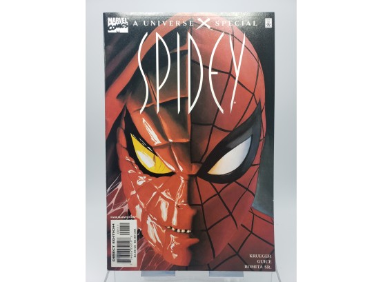 Universe X Spidey 1 ' Possibly The Recalled Version Due To Slander ' Variant Marvel Comic 2001