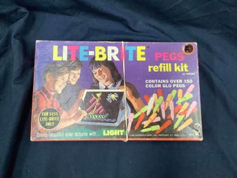 Original Lite-Brite Pegs Refill Kit By Hasbro - 1968