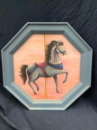 Carousel Horse Painting - Octagon Frame