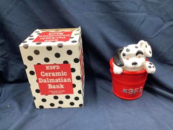 K9FD Ceramic Dalmatian Bank